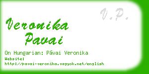 veronika pavai business card