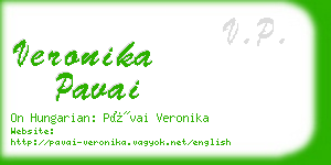 veronika pavai business card